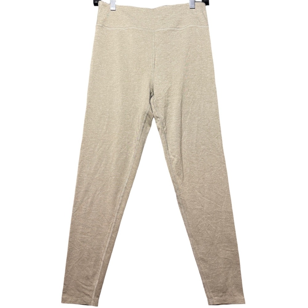SO Lounge 7/8ths Legging Women M Olive Green Heathered High Rise Soft Knit